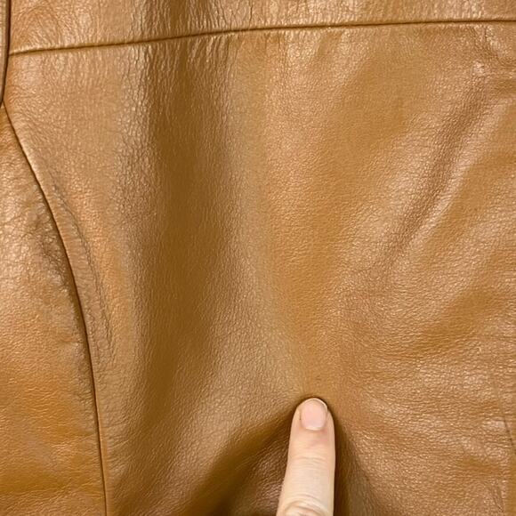 Apostrophe Womens Leather Bomber Jacket Size 6 Small Full Zip Motorcycle Edgy - Picture 5 of 15